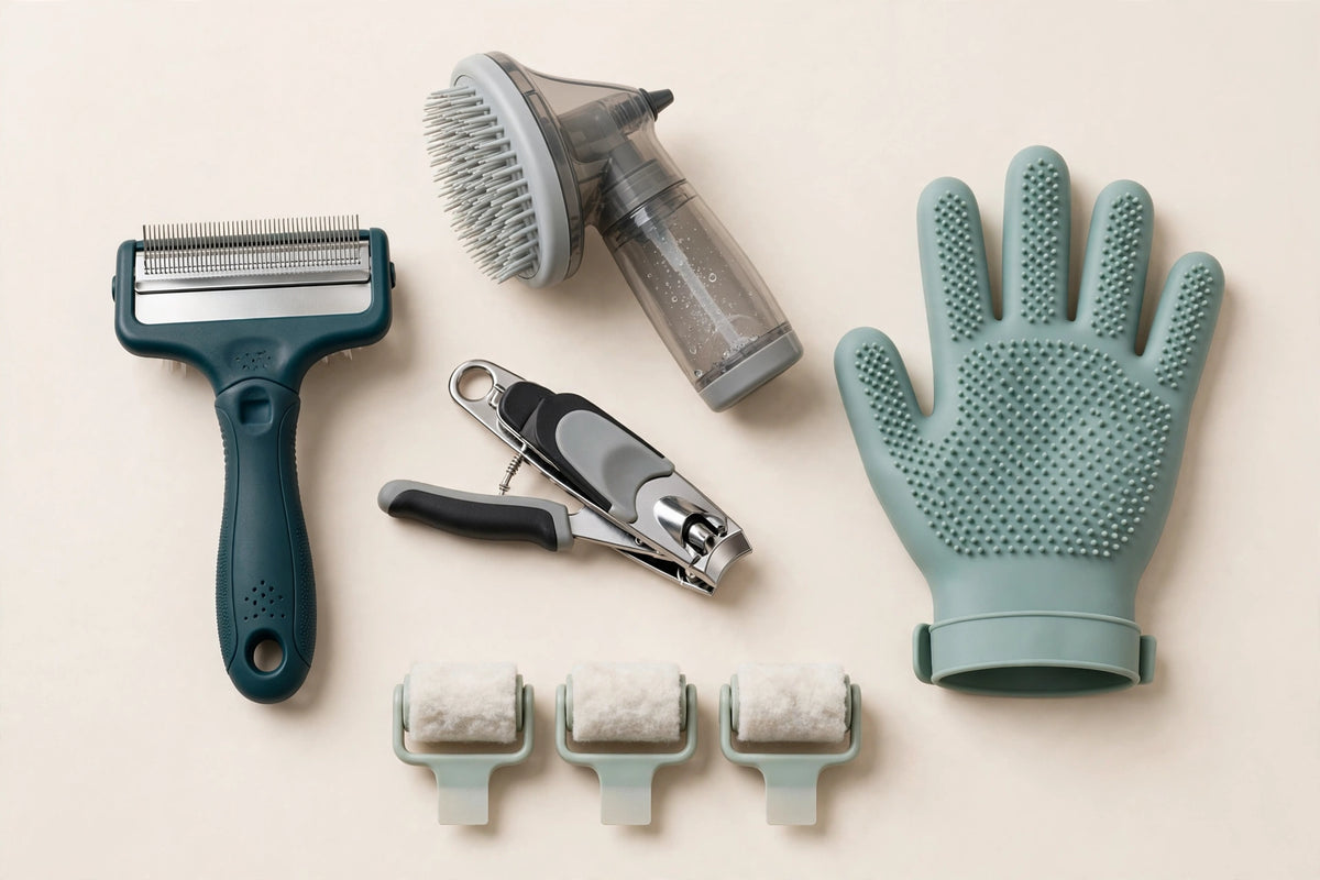 Kit profesional de îngrijire animale 5 în 1